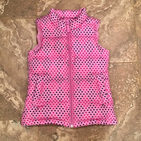 Lands’ End girls size Medium heart puffer vest - Picture 1 of 3